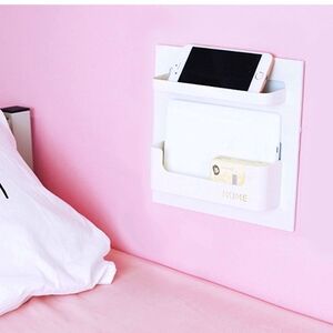 Bedside wall shelf organizer